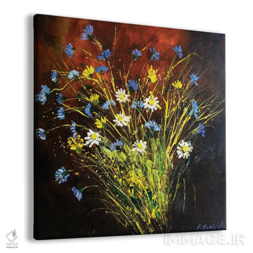 تابلو دکوراتیو طبیعت بی جان گل های وحشی اثر پل لدنت - نمای پرسپکتیو محصول