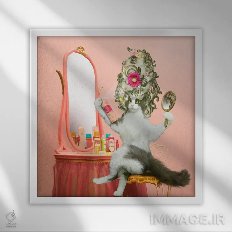 تابلو دکوراتیو شب قرار عاشقانه اثر لوند روزر - نمای قابدار سفید