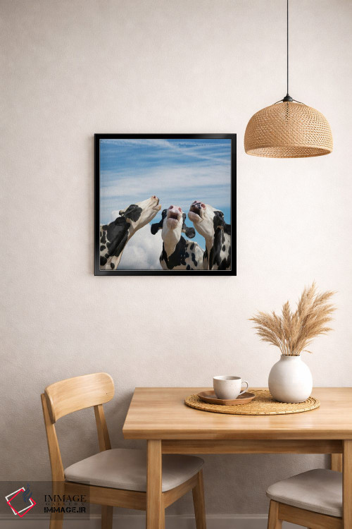 تابلو دکوراتیو همخوانی گاوها اثر لوند روزر - D1B