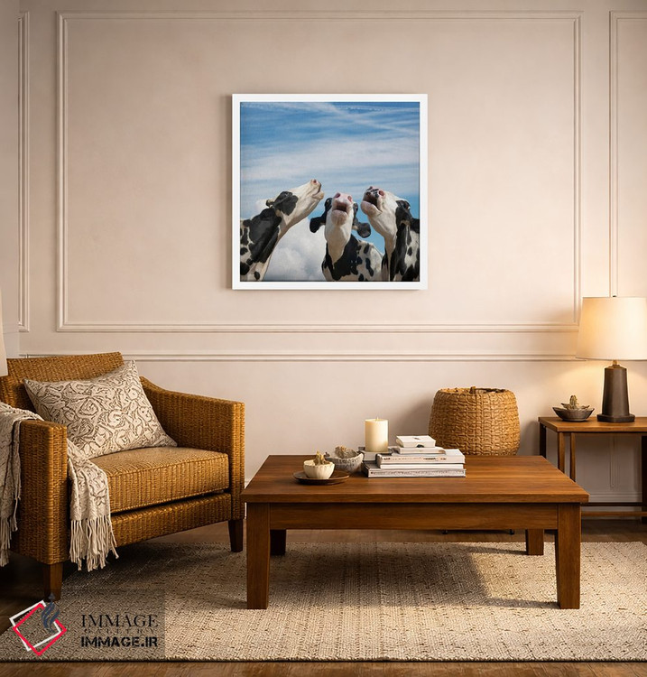تابلو دکوراتیو همخوانی گاوها اثر لوند روزر - D4W