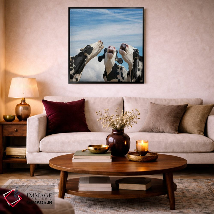 تابلو دکوراتیو همخوانی گاوها اثر لوند روزر - D3B