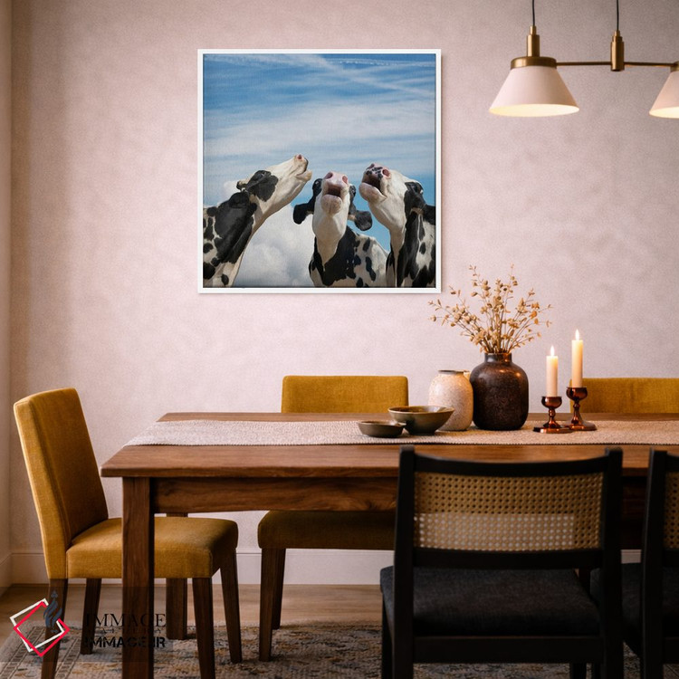 تابلو دکوراتیو همخوانی گاوها اثر لوند روزر - D5W