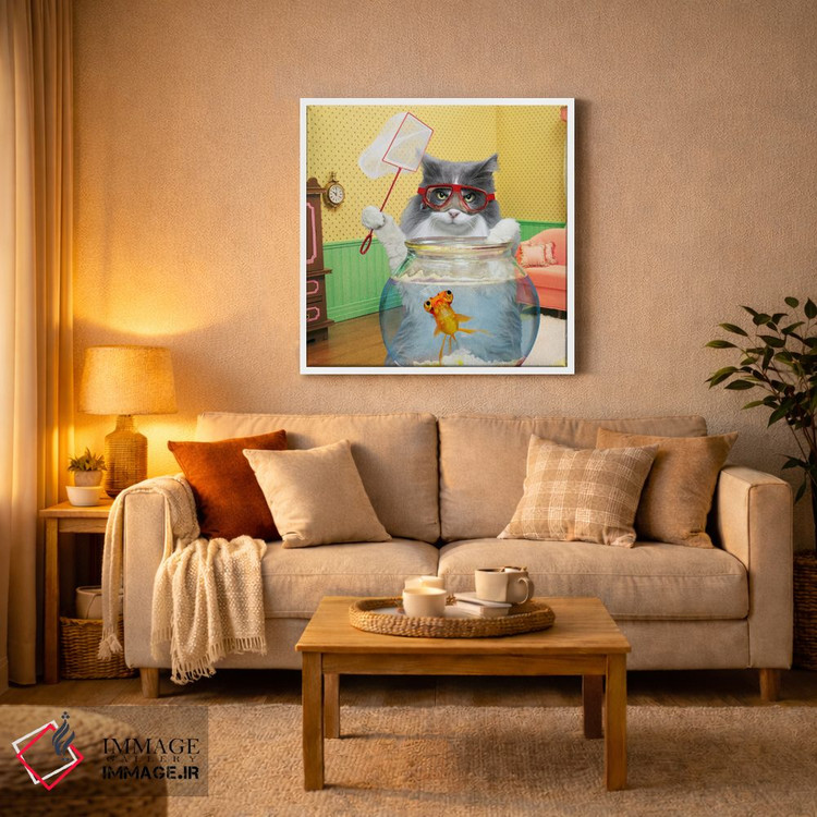 تابلو دکوراتیو گربه ماهیگیر اثر لوند روزر - D2W