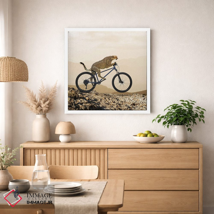 تابلو دکوراتیو سواری با یوزپلنگ I اثر لوند روزر - D1W