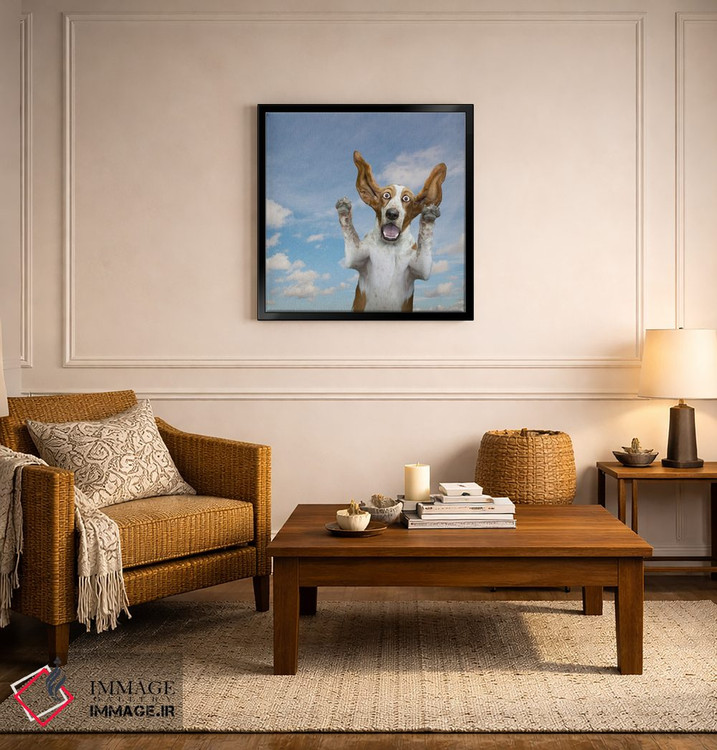 تابلو دکوراتیو شگفتی سگ باست هاوند اثر لوند روزر - D6B