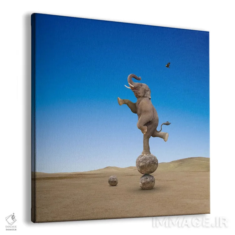 تابلو دکوراتیو مهارت های فیل اثر لوند روزر - نمای پرسپکتیو محصول