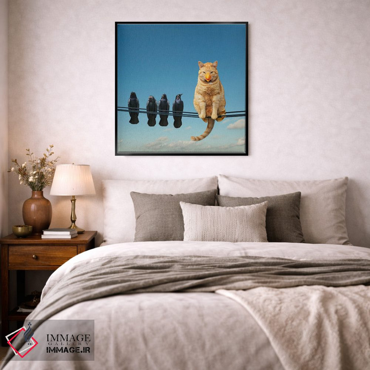 تابلو دکوراتیو گربه باهوش اثر لوند روزر - D4B