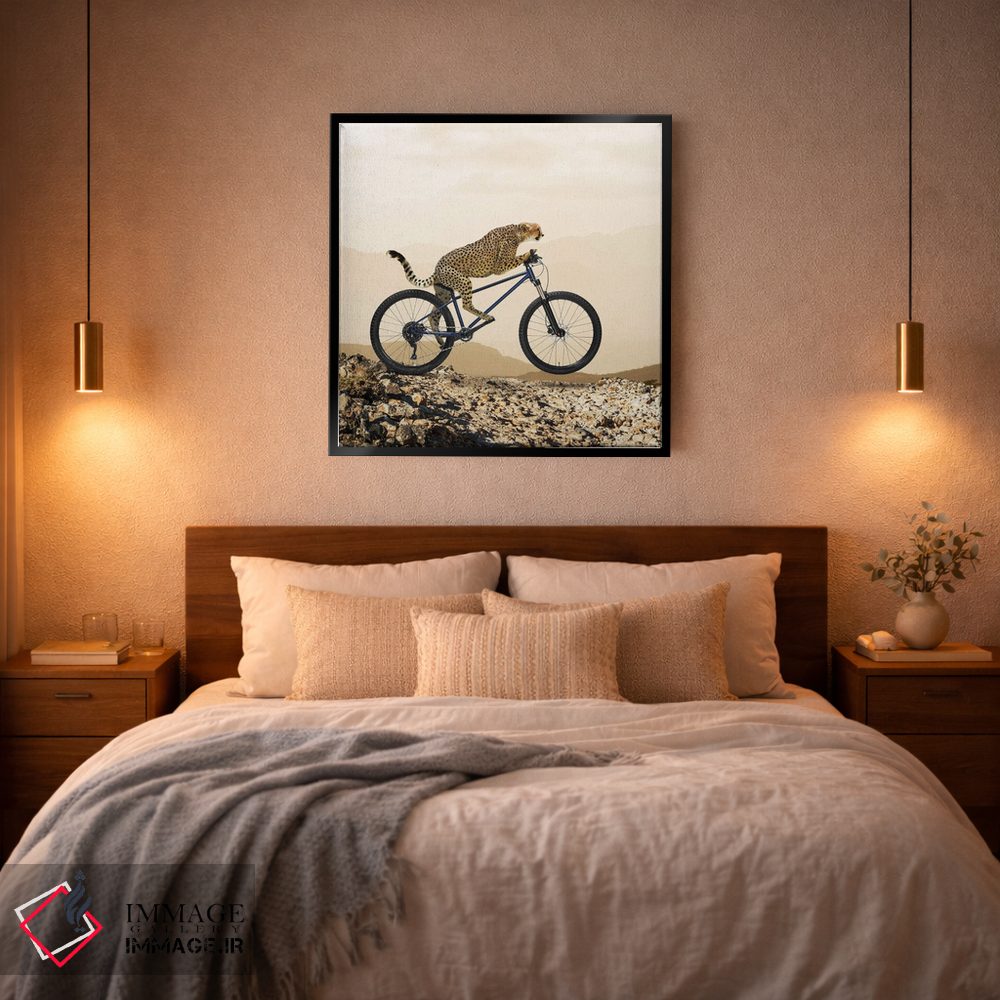 تابلو دکوراتیو سواری با یوزپلنگ I اثر لوند روزر - D5B