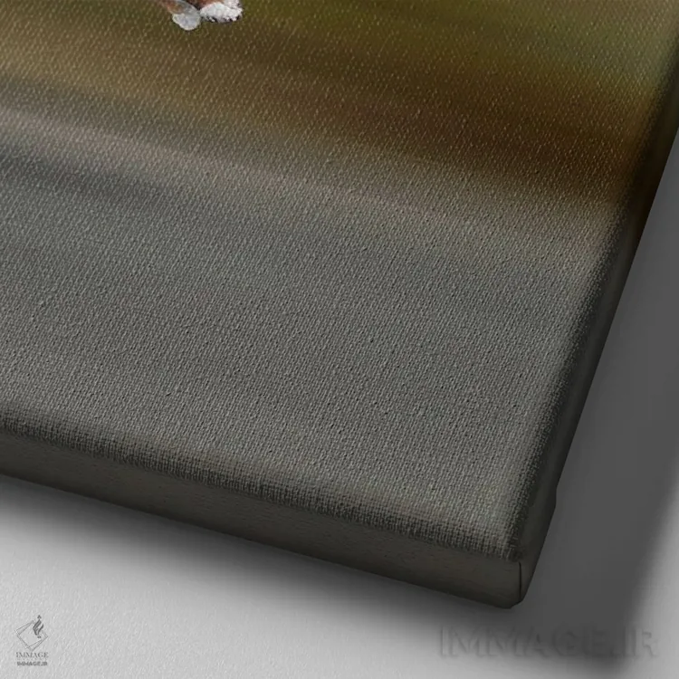 تابلو دکوراتیو حالا چه؟ اثر لوند روزر - نمای نزدیک بافت بوم