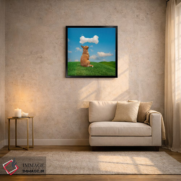 تابلو دکوراتیو سگ در حال خیال پردازی اثر لوند روزر - D2B