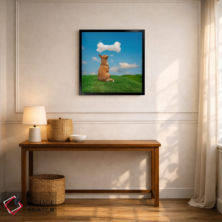 تابلو دکوراتیو سگ در حال خیال پردازی اثر لوند روزر - D6B