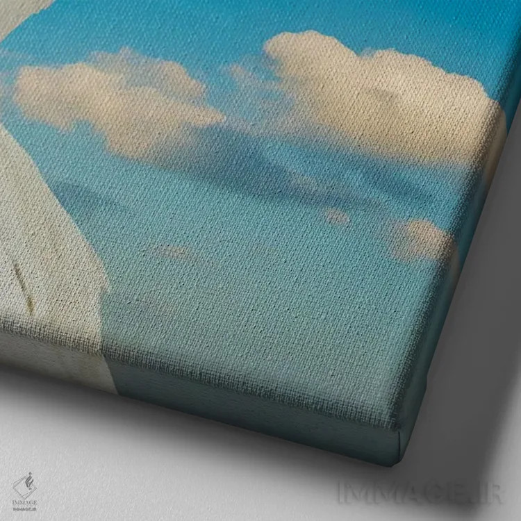 تابلو دکوراتیو غاز و همسرش اثر لوند روزر - نمای نزدیک بافت بوم