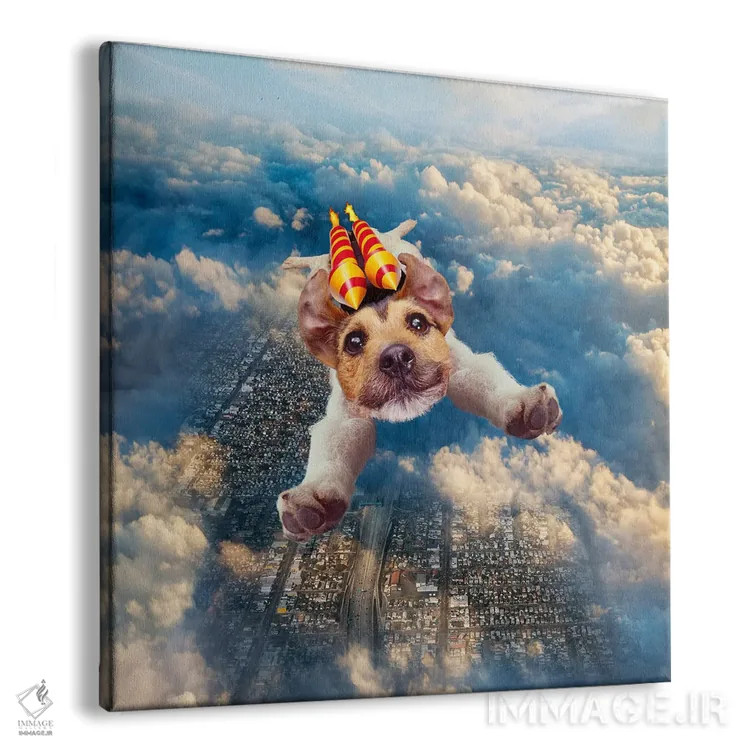 تابلو دکوراتیو سگ موشکی اثر لوند روزر - نمای پرسپکتیو محصول