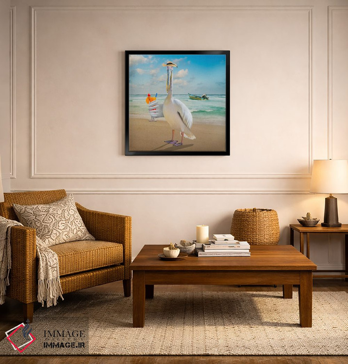 تابلو دکوراتیو پرنده ساحلی اثر لوند روزر - D6B