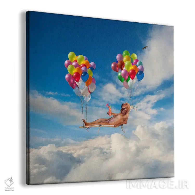 تابلو دکوراتیو بازنشستگی سگ شکاری اثر لوند روزر - نمای پرسپکتیو محصول