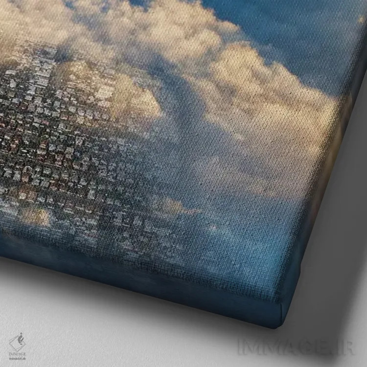 تابلو دکوراتیو سگ موشکی اثر لوند روزر - نمای نزدیک بافت بوم