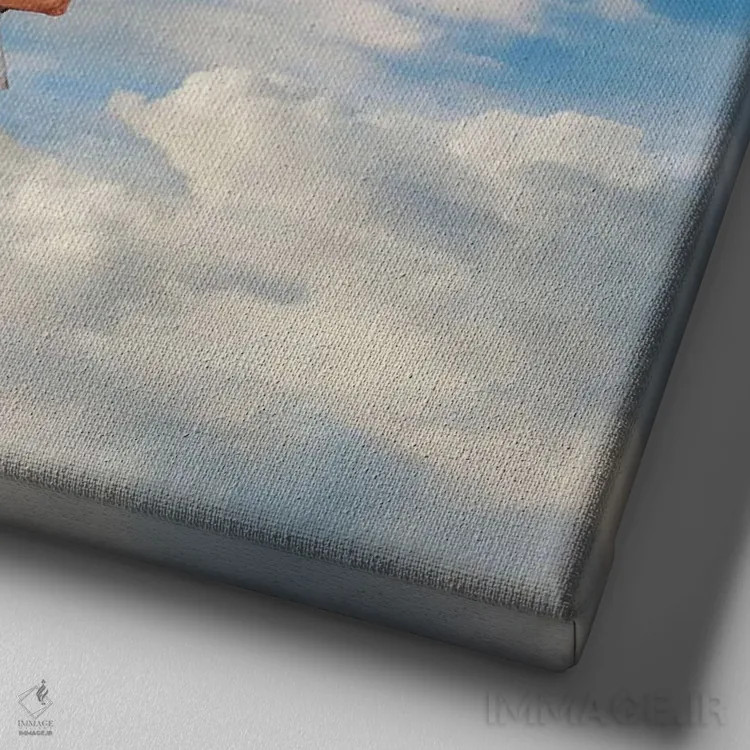 تابلو دکوراتیو بازنشستگی سگ شکاری اثر لوند روزر - نمای نزدیک بافت بوم