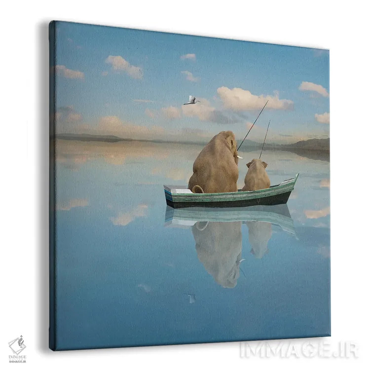 تابلو دکوراتیو تفریح پستاندار بزرگ اثر لوند روزر - نمای پرسپکتیو محصول