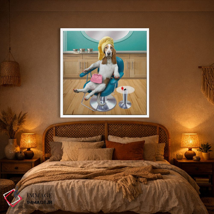 تابلو دکوراتیو سگ آرایش شده اثر لوند روزر - D1W