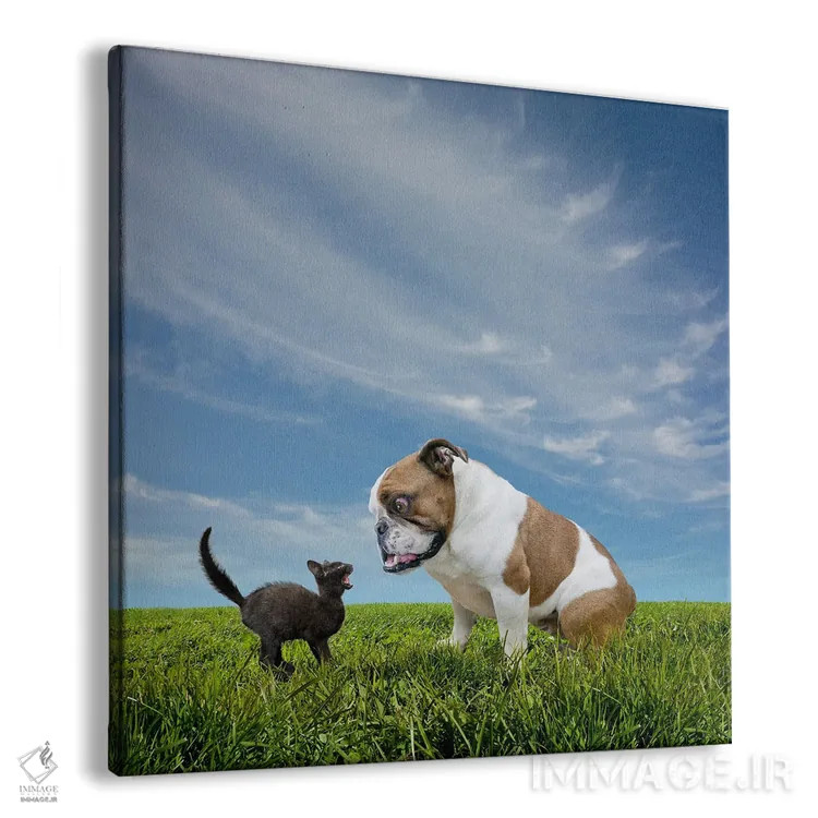 تابلو دکوراتیو روبرو شدن اثر لوند روزر - نمای پرسپکتیو محصول