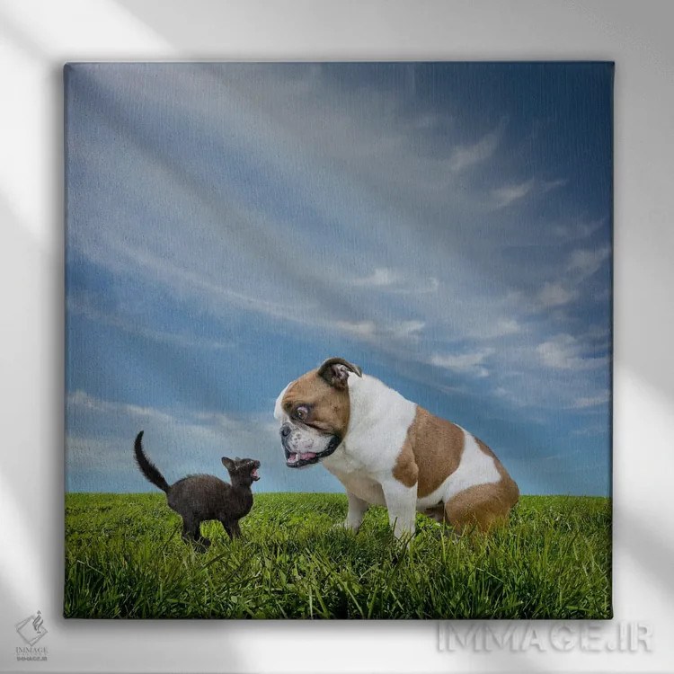 تابلو دکوراتیو روبرو شدن اثر لوند روزر - نمای روبهرو روی دیوار