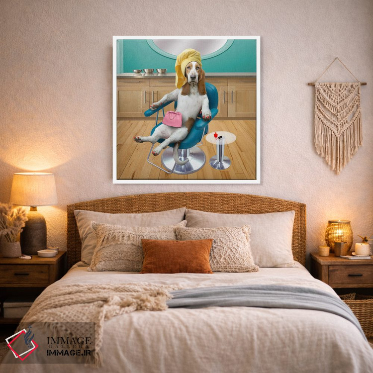 تابلو دکوراتیو سگ آرایش شده اثر لوند روزر - D2W