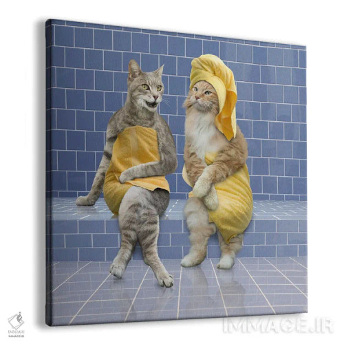 تابلو دکوراتیو گربه های بخارآلود اثر لوند روزر - نمای پرسپکتیو محصول