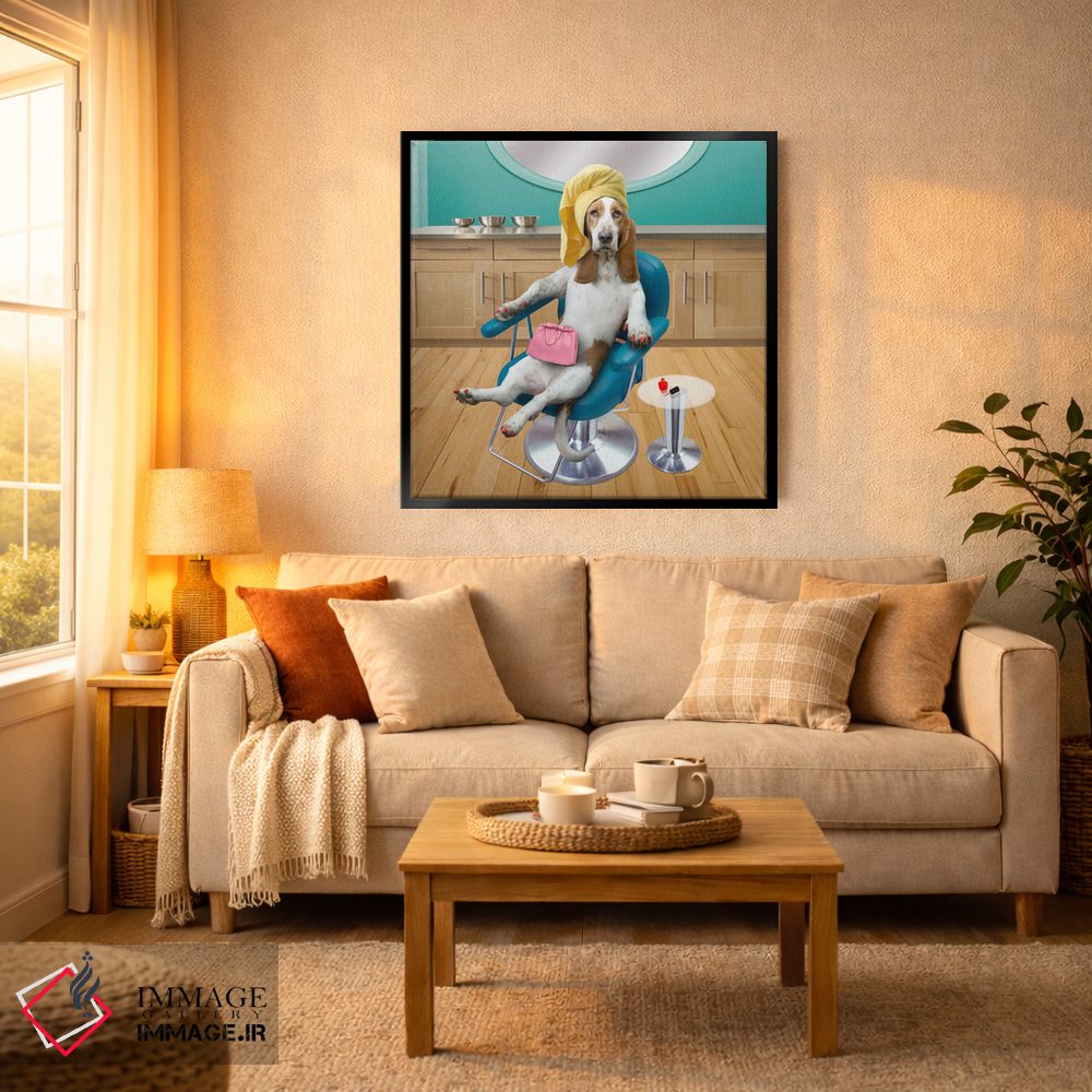 تابلو دکوراتیو سگ آرایش شده اثر لوند روزر - D3B