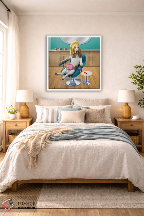 تابلو دکوراتیو سگ آرایش شده اثر لوند روزر - D5W