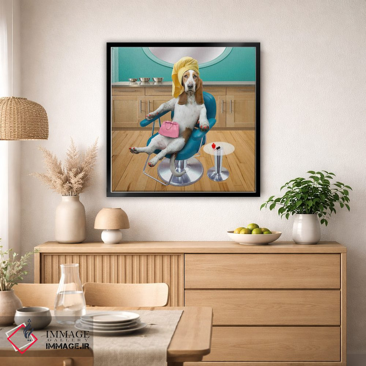 تابلو دکوراتیو سگ آرایش شده اثر لوند روزر - D4B