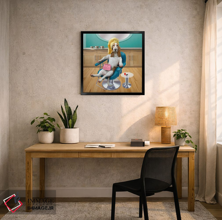 تابلو دکوراتیو سگ آرایش شده اثر لوند روزر - D6B