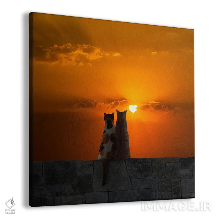 تابلو دکوراتیو عشق در غروب اثر لوند روزر - نمای پرسپکتیو محصول