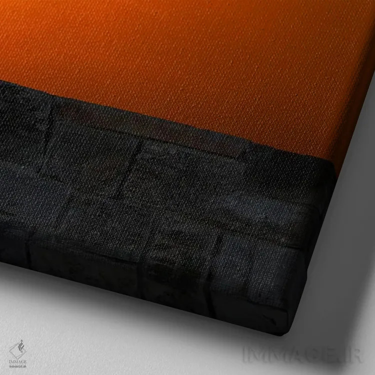 تابلو دکوراتیو عشق در غروب اثر لوند روزر - نمای نزدیک بافت بوم