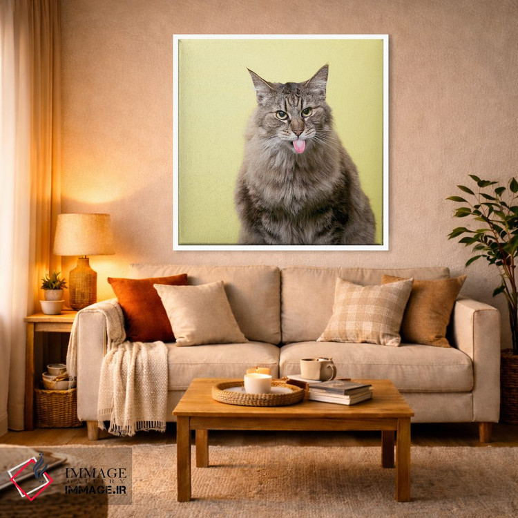 تابلو دکوراتیو گربه ترش رو اثر لوند روزر - D2W