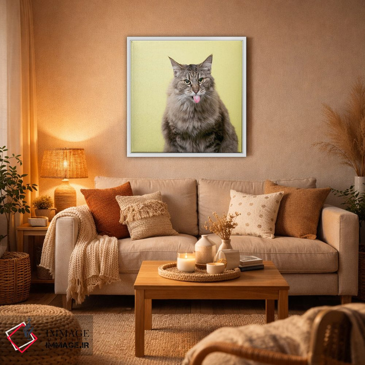 تابلو دکوراتیو گربه ترش رو اثر لوند روزر - D5W