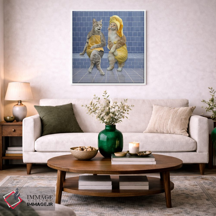 تابلو دکوراتیو گربه های بخارآلود اثر لوند روزر - D2W