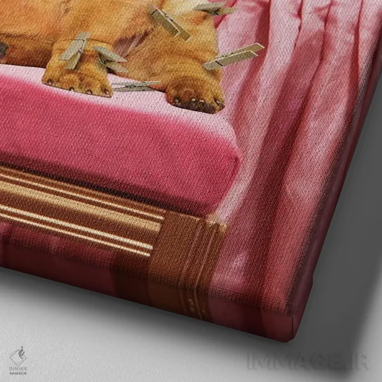 تابلو دکوراتیو هرچه لازم باشد اثر لوند روزر - نمای نزدیک بافت بوم