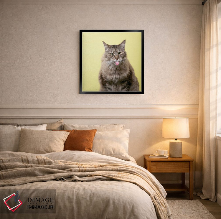 تابلو دکوراتیو گربه ترش رو اثر لوند روزر - D6B