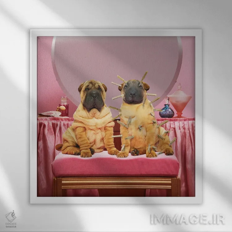 تابلو دکوراتیو هرچه لازم باشد اثر لوند روزر - نمای قابدار سفید