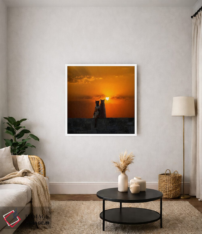 تابلو دکوراتیو عشق در غروب اثر لوند روزر - D2W