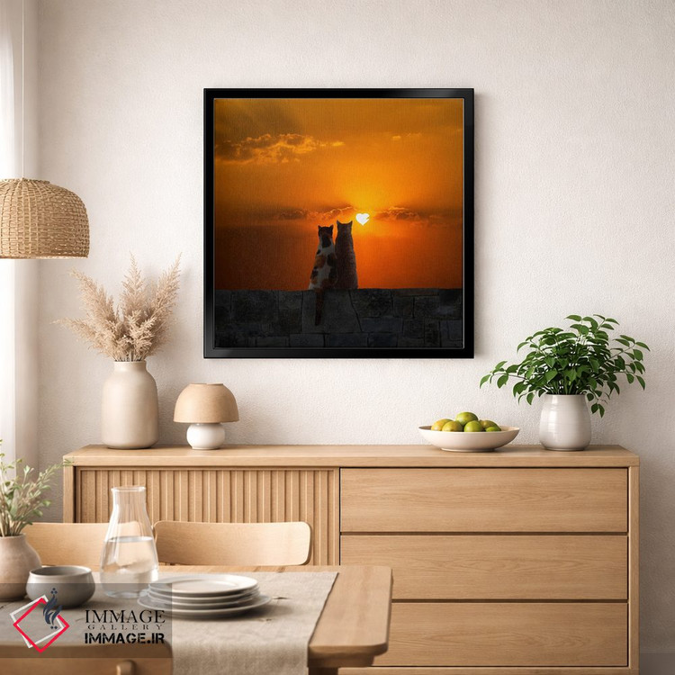 تابلو دکوراتیو عشق در غروب اثر لوند روزر - D1B