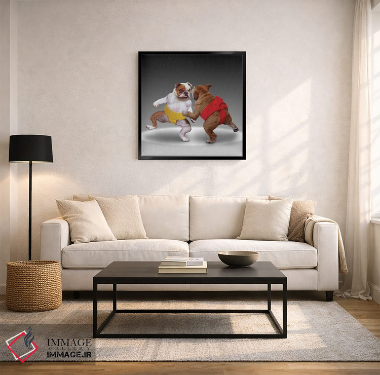 تابلو دکوراتیو سگ های سوموکار اثر لوند روزر - D3B