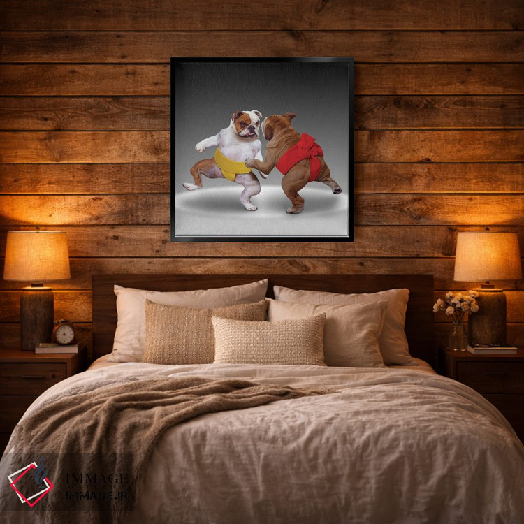 تابلو دکوراتیو سگ های سوموکار اثر لوند روزر - D4B