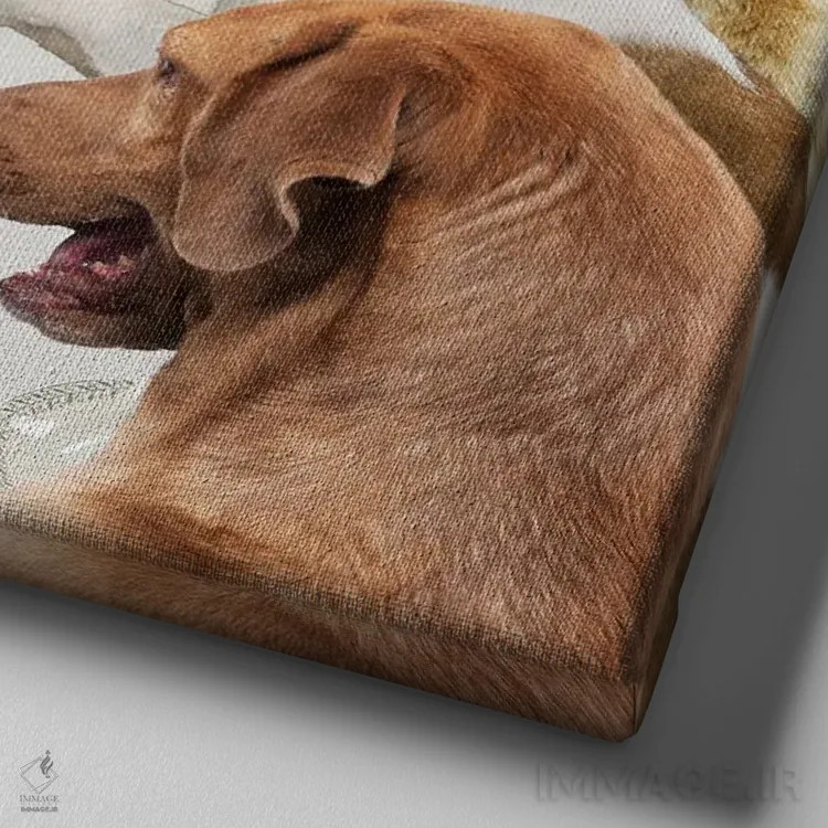 تابلو دکوراتیو ضیافت شکرگزاری اثر لوند روزر - نمای نزدیک بافت بوم