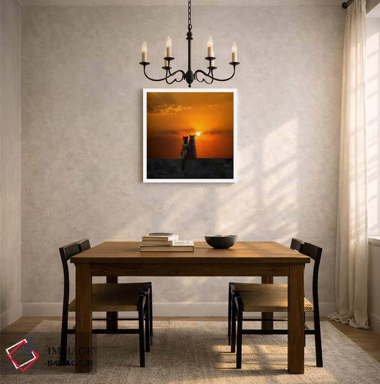 تابلو دکوراتیو عشق در غروب اثر لوند روزر - D5W