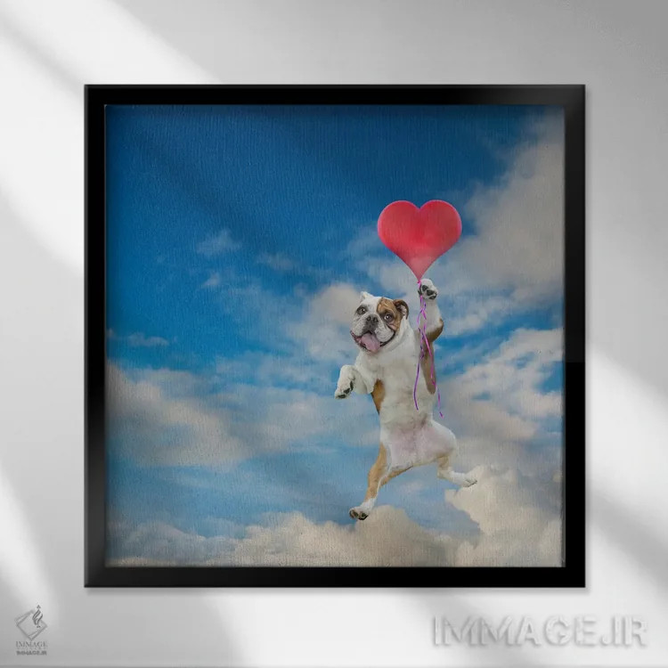 تابلو دکوراتیو عشق بالاتر اثر لوند روزر - نمای قابدار مشکی