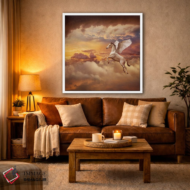 تابلو دکوراتیو پگاسوس در غروب اثر لوند روزر - D3W