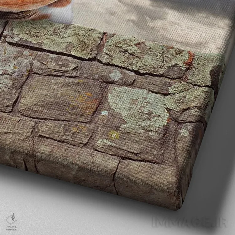 تابلو دکوراتیو عشق گربه ای کامل اثر لوند روزر - نمای نزدیک بافت بوم