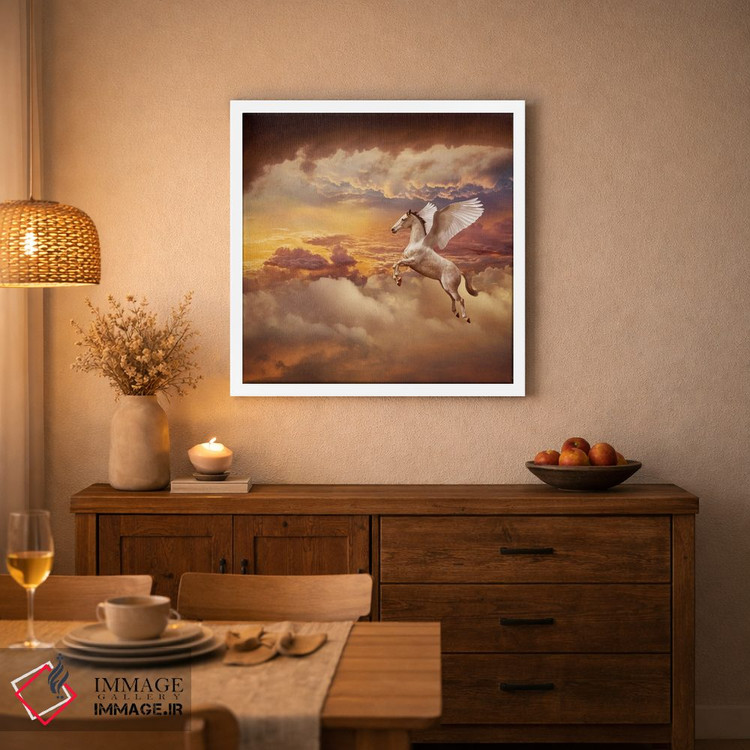 تابلو دکوراتیو پگاسوس در غروب اثر لوند روزر - D4W