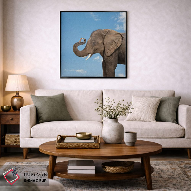 تابلو دکوراتیو دوستی فیل و موش اثر لوند روزر - D4B